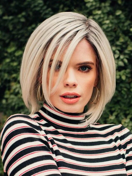 Adore | Human Hair/Synthetic Blend Lace Front Wig -Switch Shine Store EW Adore SilverBlondeRooted 10