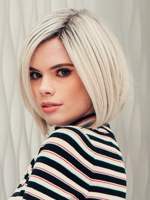 Adore | Human Hair/Synthetic Blend Lace Front Wig -Switch Shine Store EW Adore SilverBlondeRooted 2