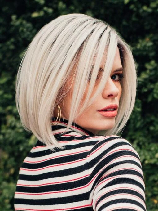 Adore | Human Hair/Synthetic Blend Lace Front Wig -Switch Shine Store EW Adore SilverBlondeRooted 7