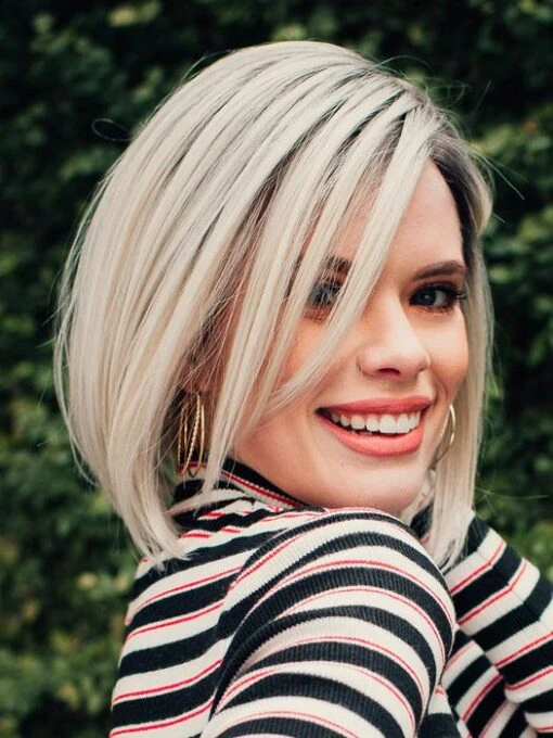 Adore | Human Hair/Synthetic Blend Lace Front Wig -Switch Shine Store EW Adore SilverBlondeRooted 9