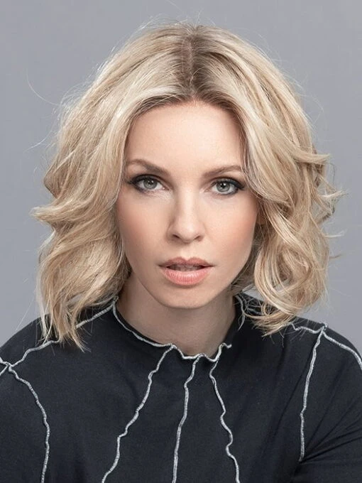 Elegance | Human Hair/Synthetic Blend Lace Front Wig (Double Mono Top) -Switch Shine Store EleganceMono 5 Wavy