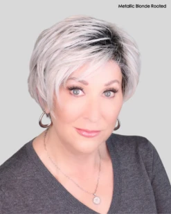 Relax Wig By Ellen Wille | Heat-Friendly Synthetic -Switch Shine Store cRelaxMetallicblonderfront