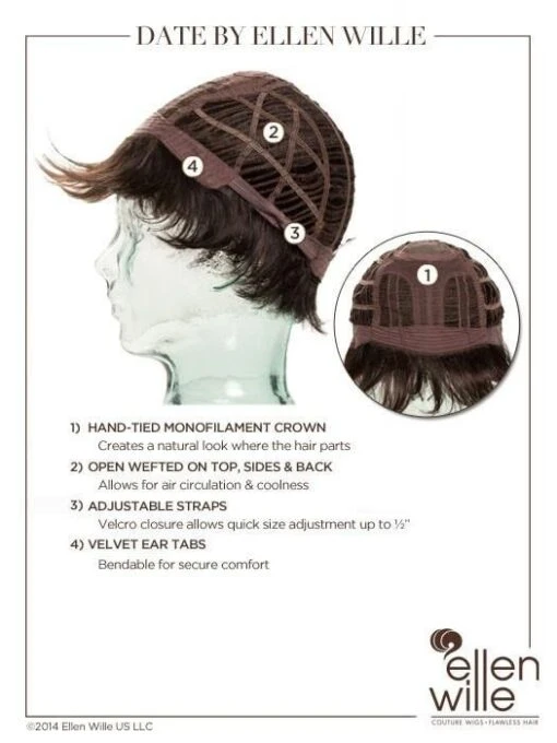 Date | Synthetic Wig (Mono Crown) -Switch Shine Store ewdate 18 lg