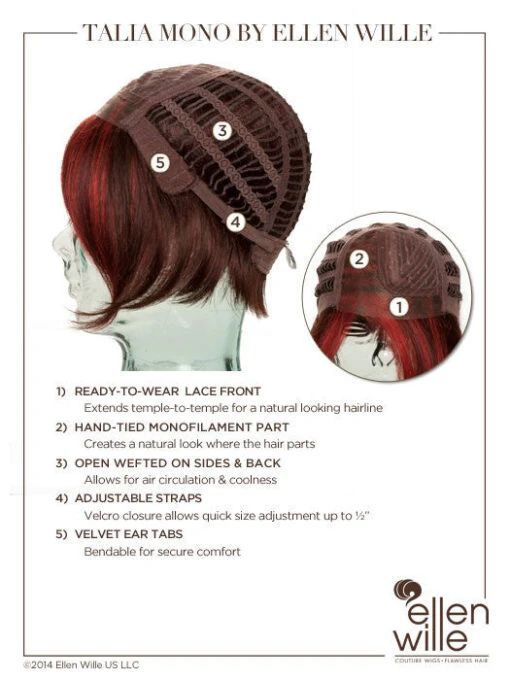 Talia Wig By Ellen Wille | Mono Part -Switch Shine Store ewtaliamono cap